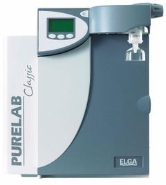 ELGA Water Purification System: Type I Water, 2 lpm Flow Rate, DNase/Endotoxins/Ions/Particles/RNase (MPN CLXXXUFM2). Key specifications — Manufacturer Part Number: CLXXXUFM2; Brand: ELGA; Product Type: Water Purification System; Purified Water Type: Type I Water; Feed Connection: 1/4" NPT; Feed Water Monitoring: No; Feed Source: RO; Impurities Removed: RNase.
