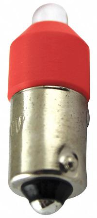 EATON Compact LED Bulb: LED, Miniature Bayonet (BA9s), (T) Tubular, T3-1/4, 6 to 12V AC/DC, Red (MPN E22LED612RN). Key specifications — Light Color: Red; Voltage: 6 to 12V AC/DC; Brand: EATON; Bulb Shape: T3-1/4.