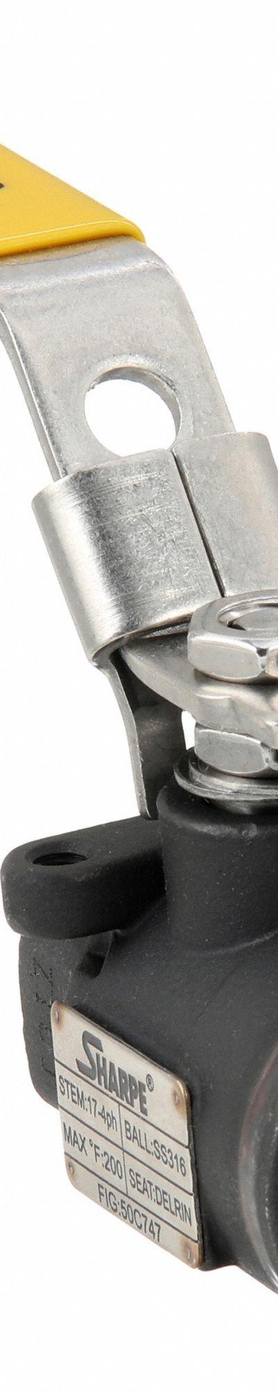 SHARPE Manual Two-Way Ball Valve: 3/8 in - Carbon Steel Ball Valves