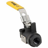 SHARPE Manual Two-Way Ball Valve: 3/8 in, Carbon Steel, Straight, FNPT x FNPT, Full Port Ball Port (MPN 4353010380). Key specifications — Brand: SHARPE; Handle: Locking Lever.