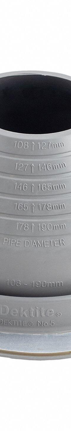 Flashing: For Pitched Roof, Round Base, 5 in L x 10 3/4 in W Base Size (Rectangular), For 1 Pipes (MPN 4016910). Key specifications — Top Opening: Open; Material - Collar: EPDM; Brand: DEKTITE.
