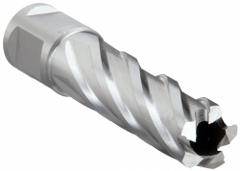 SLUGGER BY FEIN Annular Cutter: 1/2 in Cutter Dia, 2 in Max Cutting Dp, Bright, High Speed Steel (MPN 63134127115). Key specifications — attr253884: No; attr253885: Bright; attr253886: High Speed Steel; attr253887: Weldon Flat; attr253888: Fractional Inch; attr277149: SLUGGER BY FEIN.