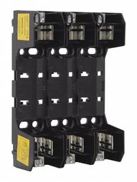 BUSSMANN Fuse Block: Open Block Design, 3 Pole, 600 V AC, Box Lug, Non-Indicating (MPN RM60060-3CR). Key specifications — Brand: BUSSMANN.