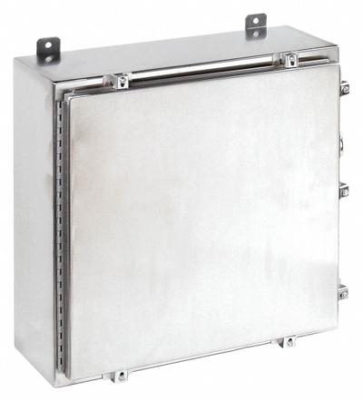 WIEGMANN Enclosure: 304 Stainless Steel, 24 in x 24 in x 8 in, NEMA 12/13/3R/4/4X - Stainless Steel Enclosures