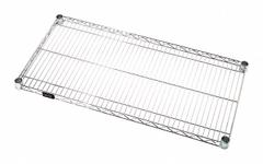 QUANTUM STORAGE SYSTEMS Metal Shelving: 42 in x 24 in, 1 Shelves, Split Sleeve, 800 lb Load Capacity (MPN 2442C). Key specifications — Recommended Environment: Dry; Material: Steel; Brand: QUANTUM STORAGE SYSTEMS; Color: Silver; Finish: Chrome.