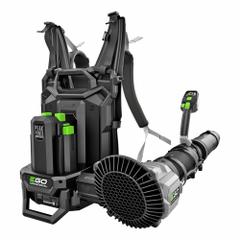 EGO Backpack Blower: Cordless, 1,100 cfm Max Air Flow, 190 mph Max Air Speed, 65 dB or Less, 65 cc (MPN LBPX1100). Key specifications — Brand: EGO; Manufacturer Part Number: LBPX1100.