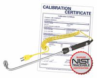 REED INSTRUMENTS Probe,Type K,Surface,Nist Cert: -58°F to 932°F /-50°C to 500°C, 7.9 in Probe Lg (MPN R2930-NIST). Key specifications — Brand: REED INSTRUMENTS; Accuracy: ±3.96 °F @ -58 to 560 °F; Handle Type: Straight.