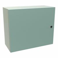 HAMMOND Electrical Enclosure: Steel, 20 in x 24 in x 10 in, NEMA 12/3R/4, Solid Cover, Hinged (MPN EN4SD202410GY). Key specifications — Closure Method: 1/4-Turn Latch; Brand: HAMMOND; Knockouts: Not Included.