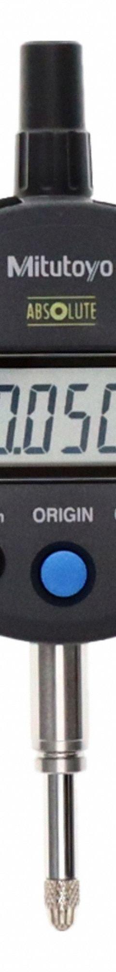 MITUTOYO Calibrated Indicator: 0 in to 0.5 in /0 in to 12.7 mm, Inch/Metric, 0.02 mm Accuracy, IP53 (MPN 543-782B-12CAL). Key specifications — attr1184065: MITUTOYO; attr1184072: 0.02 mm; attr1184084: 2.32 in.