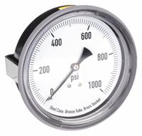 APPROVED VENDOR Panel-Mount Pressure Gauge: U-Clamp, 0 psi to 1,000 psi, 3 1/2 in Dial, Center Back (MPN 4CFC1). Key specifications — Accuracy: ±3-2-3%; Brand: APPROVED VENDOR; Vibration Resistance Properties: None; Gauge Wetted Parts: Brass / Bronze.