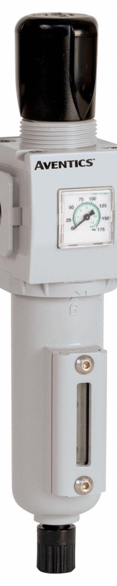 NUMATICS Filter Regulator: 652 Series, 3/8 in NPTF, 0.01 micron, 145 psig Max Op Pressure - Numatics FRL Air Filter/Regulators