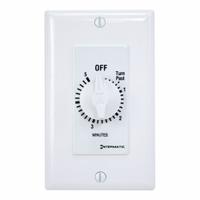 INTERMATIC Spring-Wound Timer: 5 min Max, SPST, 277V AC, No Wall Plate Included, White (MPN FD5MW). Key specifications — Brand: INTERMATIC; Includes Hold: No Hold Included.