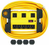 APPROVED VENDOR Outlet Strip: 8 Outlets, 25 ft Cord Lg, 1,050 J Rated Energy, 15 A Current, Yellow (MPN 52NY62). Key specifications — Brand: APPROVED VENDOR; Mounting Style: Keyhole.