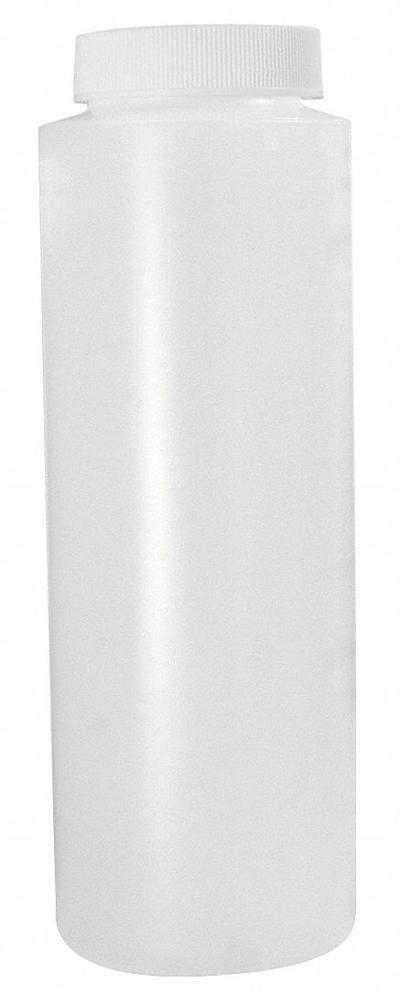 QORPAK Bottle: HDPE, 360 mL, 12 fl oz, Natural, 38-400 mm, No Closure, No Closure - HDPE Wide Mouth Round Lab Bottles
