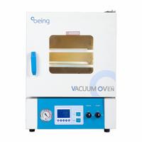BEING SCIENTIFIC Programmable Vacuum Oven: Conductive, 3.2 cu ft Capacity, 200°C Max Temp, ±0.5 (MPN BV22090U). Key specifications — attr1027177: 120V; attr1027180: BEING SCIENTIFIC; attr1027171: ±0.5; attr1027172: +/-1°C @100°C.