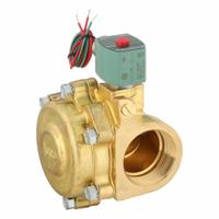 REDHAT Solenoid Valve: 2-Way, Normally Closed, 2 in Pipe Size, 110V AC/120V AC, Slow-Closing (MPN 8221G013). Key specifications — Pipe Size: 2 in; Voltage: 120V AC; Brand: REDHAT; Coil Enclosure: Watertight.