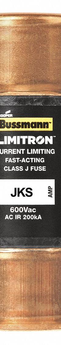 BUSSMANN Fuse: JKS Series, Class J, Cylindrical Body, Fast-Acting, 35 A, 600 V AC, Non-Indicating (MPN JKS-35). Key specifications — attr1287274: JKS; attr211200: BUSSMANN.