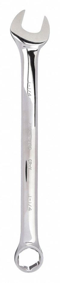 WESTWARD Combination Wrench: Alloy Steel, Chrome, 1 1/4 in Head Size, 16 3/4 in Overall Lg, Offset (MPN 36A287). Key specifications — attr309539: 1-1/4 in; attr309567: No; attr324930: WESTWARD.
