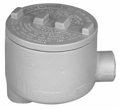 APPLETON ELECTRIC Conduit Outlet Body: Iron, GR, 1 in Trade Size, LB Body - LB Round Body - 90° Elbow Type