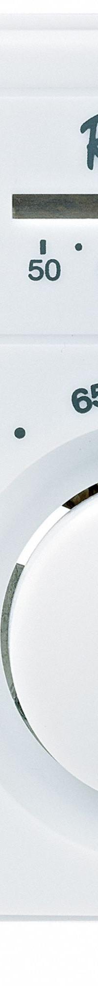 ROBERTSHAW Line Volt Mechanical Tstat: Heat Only, On-Off, 50° to 90°F, Exposed Dial, 120 to 277V AC (MPN 801). Key specifications — Application: Heat Only; Key Features: Universal Replacement Can Retrofit Most Existing Electric Heat Thermostats; System Settings: On-Off; Switch Type/Action: SPST, Open on Rise; Temperature Control Range: 50° to 90°F; Stages: 1H; Voltage: 120 to 277V AC; Brand: ROBERTSHAW.