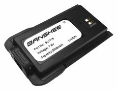 BANSHEE Radio Battery: Fits Hytera, For TC-446S/TC-518/TC-580 Series, 2,000 mAh, Lithium Ion (MPN QHB1719-2000). Key specifications — Manufacturer Part Number: QHB1719-2000; Brand: BANSHEE; Compatible Radio Brand: Hytera; Battery Type: Lithium Ion; Waterproof: No; Compatible Radio Series: TC-580; Compatible Radio Type: Handheld; Compatible Radio Manufacturer Model Number: BL2003.