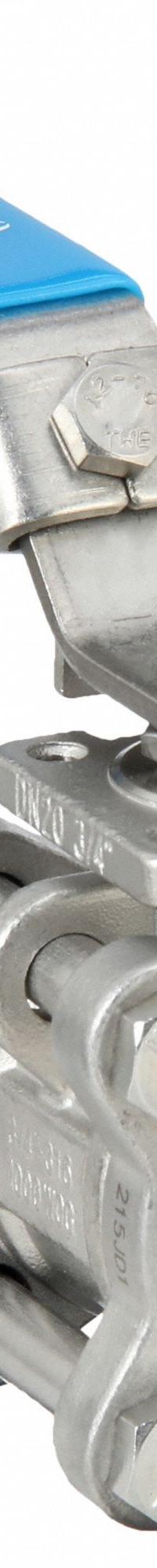 APPROVED VENDOR Manual Two-Way Ball Valve: 3/4 in, 316 Stainless Steel, Straight, Clamp x Clamp (MPN EG90CC-6.75). Key specifications — Average Surface Roughness (Ra): 20 Ra μ-in; 3-A Compliance: Meets 3A Sanitary Standards; Brand: VNE; Handle: Locking Lever.