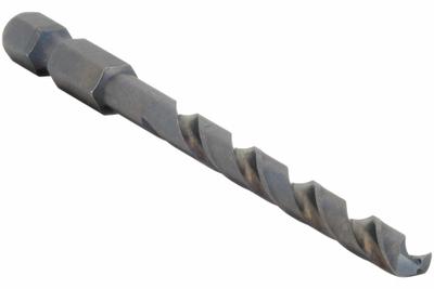 BOSCH Hex Shank Drill Bit: 7/16", 135° Split Point, Black Oxide HSS - Bosch Impact Tough Drill Bits