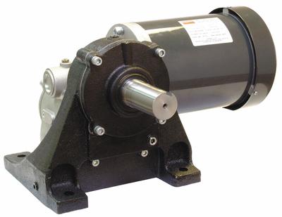 Dayton Gearmotor: Right Angle, Single Output Shaft, 3-Phase, TEFC, 30 RPM - Right Angle AC Gearmotors