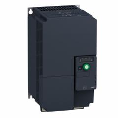 SCHNEIDER Variable Speed Drive: In Phase Three, 380-500V AC, Out Phase Three, 15 hp, IP20, No Bypass (MPN ATV320D11N4C412). Key specifications — Style: Compact; Color: Black/Blue/Gray; Output Phase: Three.