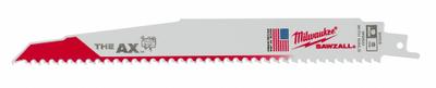 MILWAUKEE Reciprocating Saw Blade: 5/8 Teeth per Inch, 9 in Blade Lg, 0.06 in Blade Thick - Nail-Embedded-Wood-Cutting Blades