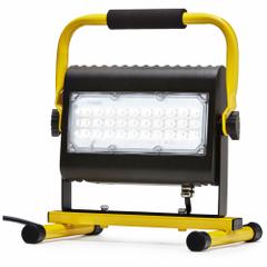 SOUTHWIRE Corded Work Light: 5,000 lm Max Brightness, LED, 1, 1 Brightness Levels, 1 Lamp Heads (MPN 411050). Key specifications — attr562627: Black/Yellow; attr562654: LED; attr562671: 120V AC; attr562613: SOUTHWIRE; attr873195: 1.