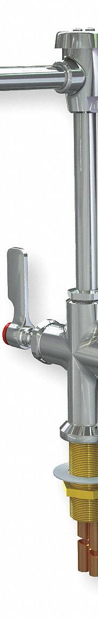 WATERSAVER FAUCET COMPANY Laboratory Faucet: Faucet, Single-Post, 2 Handles, Lever, Std, Single Bend (MPN L414VB55LE). Key specifications — Brand: WATERSAVER FAUCET COMPANY; Color/Finish: Chrome; Product Type: Faucet.