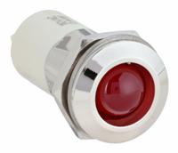 APPROVED VENDOR Raised Panel Light: 16 mm Panel Mounting Hole Dia, LED, Red, Raised Head, M16 (MPN 24M151). Key specifications — Brand: APPROVED VENDOR; Electrical Connection: 0.11 Male Quick Disconnect.