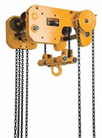 HARRINGTON Manual Chain Hoist: Geared Trolley, 16,000 lb Lifting Capacity, 20 ft Lift Lg (MPN SHB080-20). Key specifications — Brand: HARRINGTON; Lifting Hook Type: Hook with Safety Latch.
