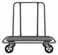 DURHAM MFG Panel Truck: 3,000 lb, Gray, 47 1/2 in L x 23 1/2 in W x 50 in H Deck, 13 1/4 in Deck Ht (MPN DT-2448-8MR-95). Key specifications — Color: Gray; Caster/Wheel Configuration: (2) Swivel with Brake; Brand: DURHAM MFG.