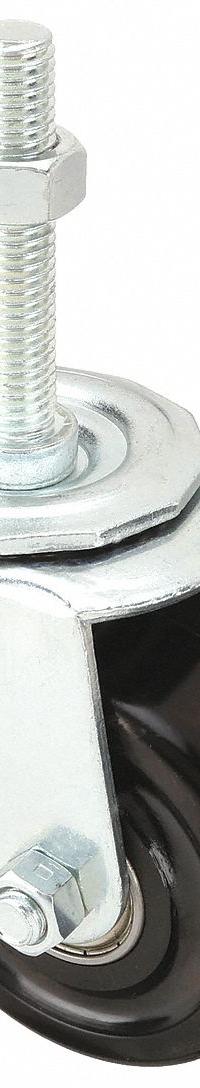 APPROVED VENDOR Stem Caster: 3 in Wheel Dia., 1 3/4 in Wheel Wd, Swivel, Swivel, 1/2 in Stem Dia. (MPN 20TM59). Key specifications — Brand: APPROVED VENDOR; Thread Size: 1/2"-13; Wheel Bearing Type: Ball; Wheel/Tread Color: Black; Roll Up: Swivel.