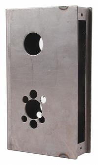 KEEDEX Weldable Gate Box: Weldable Gate Box, Steel, 6 Mounting Holes, Hardware Included, Silver (MPN K-BXMOR2). Key specifications — Brand: KEEDEX; Color: Silver; Finish: Unfinished; Hardware Included: Yes; Material: Steel; Product Type: Weldable Gate Box.