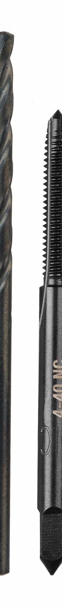 MILWAUKEE Plug Tap and Drill Bit: 2 Pc, #4-40 Tap, #43 Drill (MPN 49-57-5508). Key specifications — attr1300596: Straight Flute.