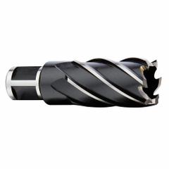 MILWAUKEE Annular Cutter: 5/8 in Cutter Dia, 2 in Max Cutting Dp, Black Oxide, High Speed Steel (MPN 49-59-2063). Key specifications — attr253884: No; attr253885: Black Oxide; attr253886: High Speed Steel; attr253887: Weldon Flat; attr253888: Fractional Inch; attr277149: MILWAUKEE.