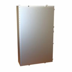 HAMMOND Electrical Enclosure: Aluminum, 60 in x 36 in x 12 in, NEMA 12/13/4/4X, w/Panel, Solid Cover (MPN 1418N4ALT12). Key specifications — Closure Method: Clamps; Brand: HAMMOND; Knockouts: Not Included.