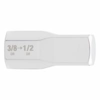 MILWAUKEE Drive Adapter 3/8 in to 1/2 in: 1/2 in Output Drive Size, Square, 63/100 in Overall Lg (MPN 42-04-9111). Key specifications — attr1204997: Square; attr1205006: MILWAUKEE; attr1204986: Chrome; attr1205002: Locking Included.
