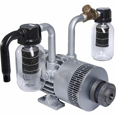 GAST Vacuum Pump: 5 hp, 45 cfm_55 cfm, 25 in Hg Max Vacuum - Rotary Vane Compressor/Vacuum Pumps without Motors