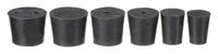 Stopper Set: Natural Rubber, 1 to 6 Stopper Size, 25 mm Overall Ht, Black, Autoclavable (MPN RSTPK1). Key specifications — Brand: APPROVED VENDOR; Color: Black; Stopper Size: 1 to 6; Material: Natural Rubber.