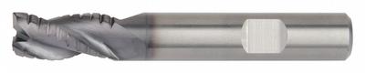 WIDIA HANITA Roughing End Mill: Carbide, AlTiN Coated, 3 Flute, 14 mm Mill Dia, 22 mm LOC - Corner-Radius Carbide Roughing End Mills for Steel & Cast Iron