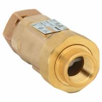 APOLLO Dual Check Valve: 4A, 3/4 in Pipe Size, Female Meter Swivel x FNPT, 24 gpm Flow Rate, Bronze (MPN 4ALF3S54A). Key specifications — Brand: APOLLO; Connection Type: Female Meter Swivel x FNPT.