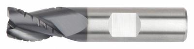 WIDIA HANITA Roughing End Mill: Carbide, AlTiN Coated, 3 Flute, 3/4" Mill Dia, 1" LOC - Corner-Radius Carbide Roughing End Mills for Steel & Cast Iron