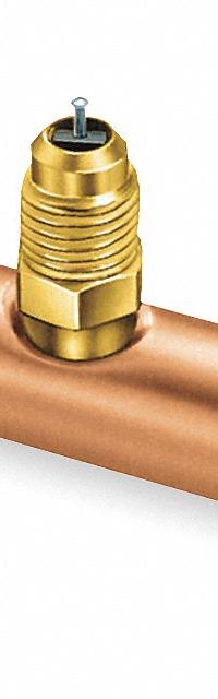 JB INDUSTRIES Access Valve Tee: Access 1/4 in Male SAE, Line 1/2 in Slip Fit, 3 in Lg, 3 PK (MPN A31338). Key specifications — Brand: JB INDUSTRIES; Includes: Cap; Product Type: Access Valve Tee; Valve Core Included: Yes.