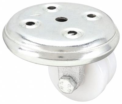 APPROVED VENDOR Plate Caster: Swivel, No Brake, Nylon, 2 in Wheel Dia, 5/8 in Wheel Wd - Low-Profile Easy-Turn Light-, Medium- & Heavy-Duty Plate Casters