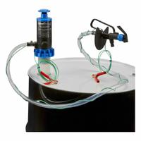 GOATTHROAT PUMPS Hand Pump: Piston Action, Pump with Hose, Nozzle & Spout, Polypropylene Housing (MPN GTSCP200PVC). Key specifications — Brand: GOATTHROAT PUMPS; Housing Material: Polypropylene; Maximum Flow Rate: 48 oz per stroke; Suction Tube Material: PP; Seal Material: EPDM.
