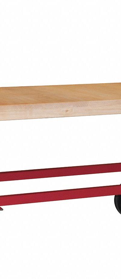 DURHAM MFG Platform Truck: 1,800 lb - Work-Height Wooden-Deck Platform Trucks